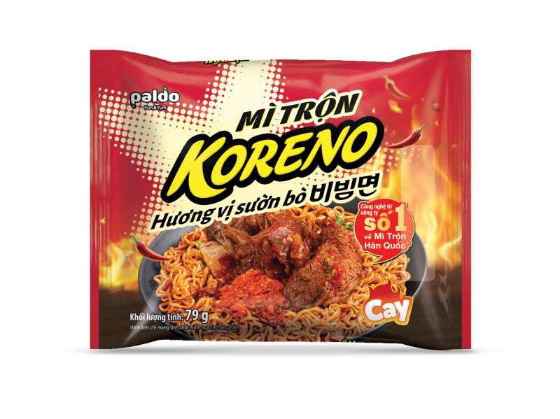 Mì trộn Koreno hương vị Sườn bò cay