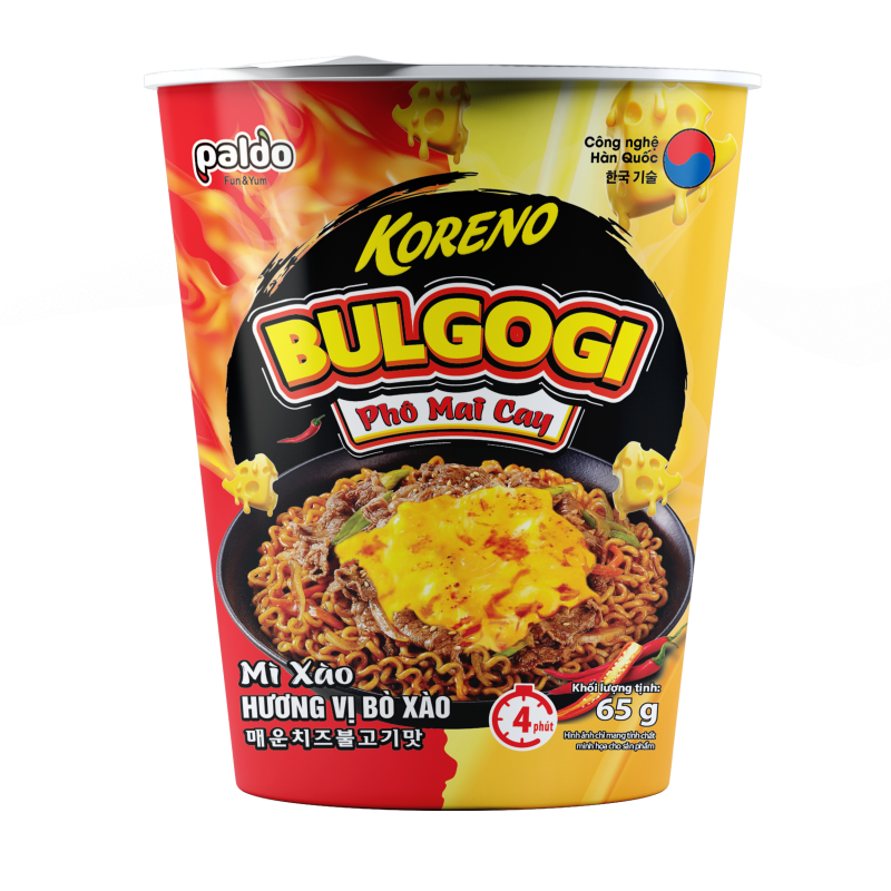 Mì Trộn Koreno Bulgogi Vị Phô Mai Cay (dạng ly)