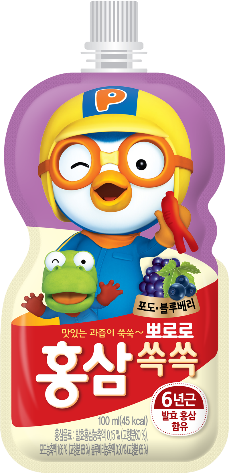 Hồng Sâm Pororo Vị Nho & Việt Quất