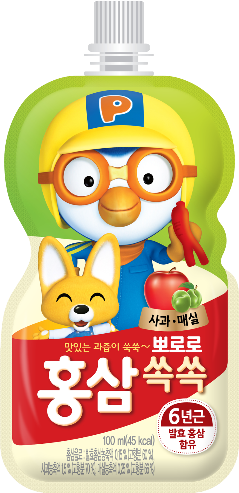 Hồng Sâm Pororo Vị Táo & Mơ