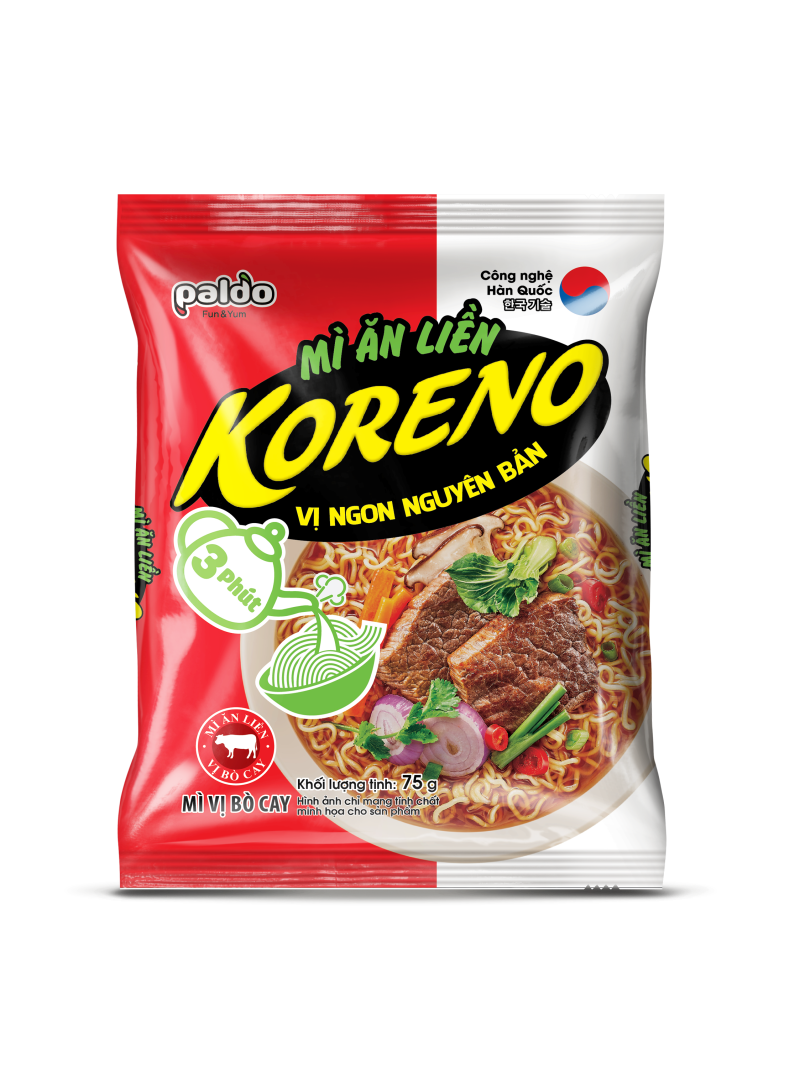 Mì Ăn Liền Koreno Bò Cay